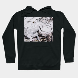 Elegant dark swirls of marble Hoodie